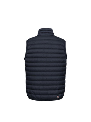 Gilet blu con interno a contrasto