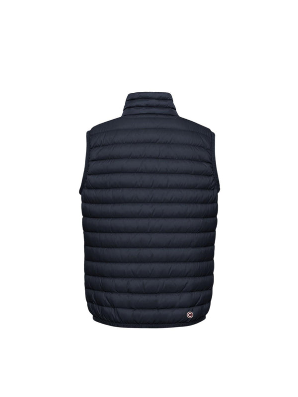 Gilet blu con interno a contrasto