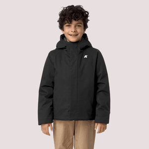 Giubbotto Jacko Twill Marmotta nero per bambino con logo K1128FW /AL8 KWAY 