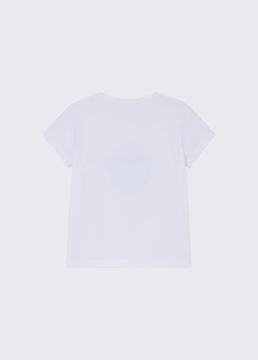 T-shirt con stampa e strass KA6118 JS003 /P9532 LIU JO 