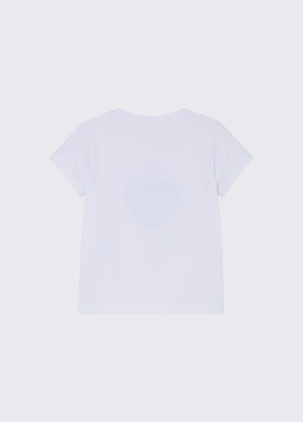 T-shirt con stampa e strass KA6118 JS003 /P9532 LIU JO 