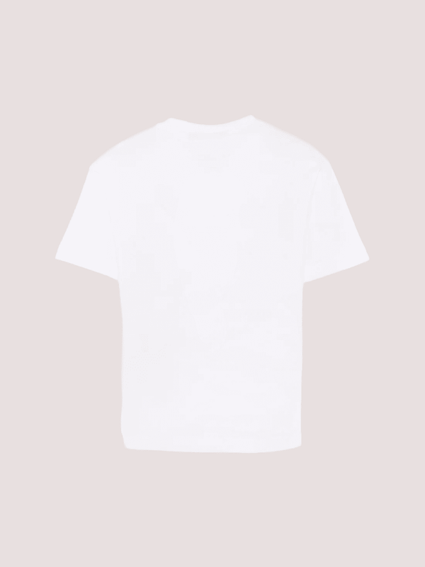 T-shirt bianca per bambini con logo BX8P71 Z3186 /100NE BALMAIN 