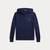 Felpa con cappuccio e zip intera in french terry