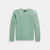 Maglione in cotone a trecce