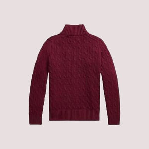 Maglione in cotone a trecce con zip a un quarto 323868894 /23 POLO RALPH LAUREN 