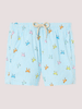 Costume jean lighting stretch a righe con stampa granchietti all over