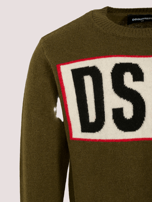 Pullover in lana merino con logo DSQ2 DQ3071 D0AFF /DQ518 DSQUARED2 JUNIOR 