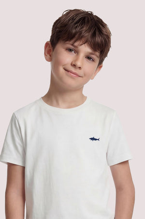 T-shirt con logo ricamato WUM004 LAA54 /10101 PAUL & SHARK 