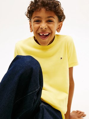 T-shirt con logo ricamato Tommy Hilfiger KB0KB06879J /ZGP TOMMY HILFIGER 