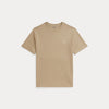 T-shirt in jersey di cotone con scollo a girocollo