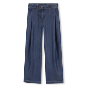 Pantalone largo con logo ricamato sul retro D62582 /Z28 DKNY 