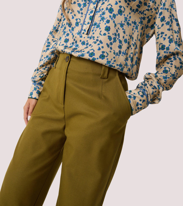 Pantaloni cropped stretch con tasche 521SD25034 /S2502 ALESSIA SANTI 