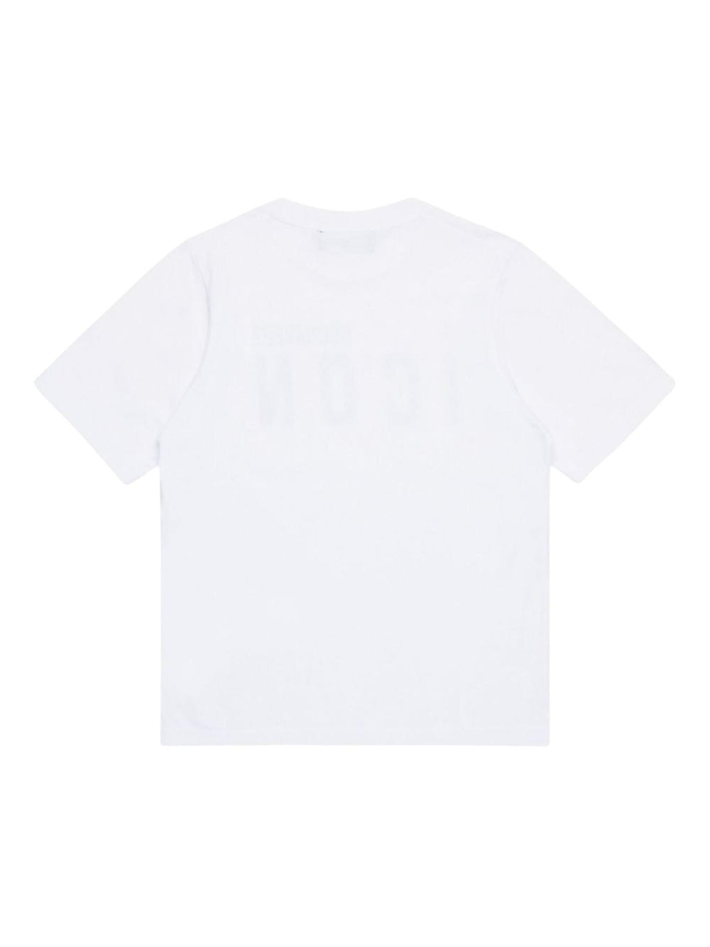 T-shirt bambino bianca con stampa Icon