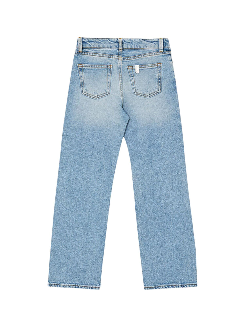 Jeans bambina denim blu effetto used