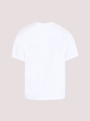 T-shirt bianca per bambini con logo ricamato BX8P51 Z3186 /100NE BALMAIN 