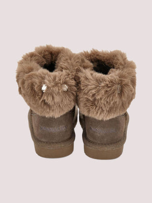 Stivali per bambina Monnalisa marroni con design slip-on<BR/> 8CF004 6702 /0009 MONNALISA 