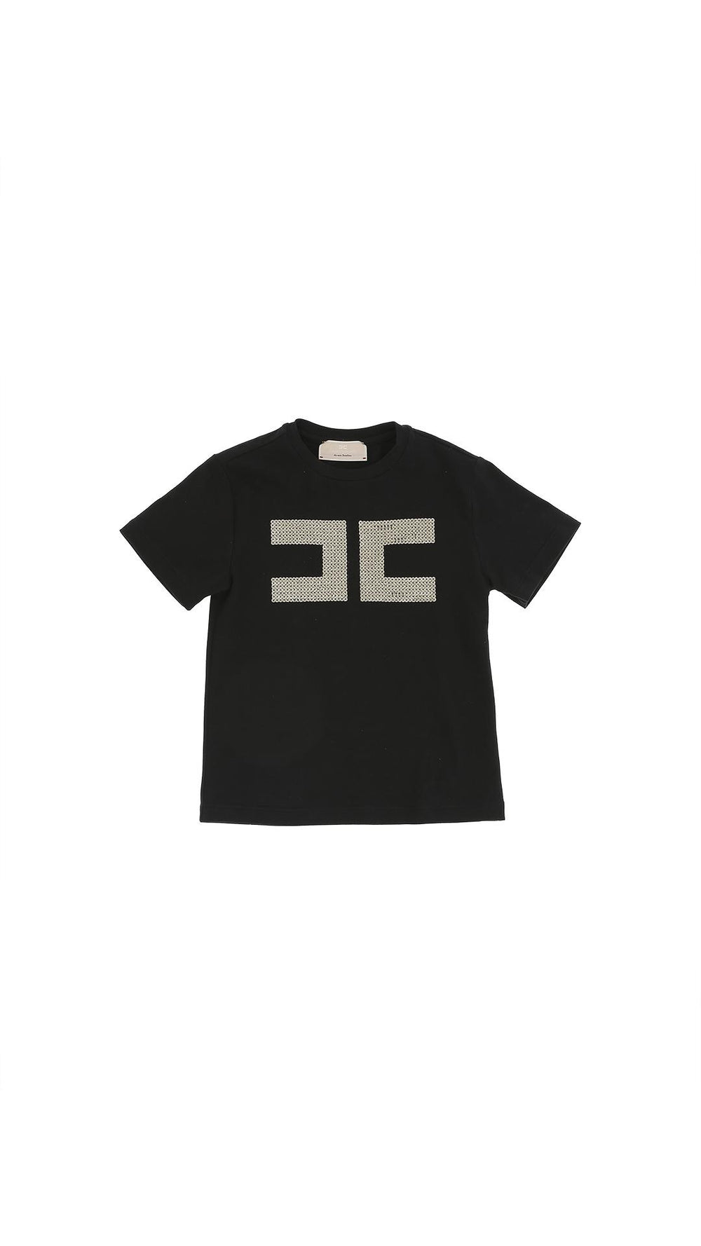 T-shirt con logo cc in strass EFTS259 JE006 /N005 ELISABETTA FRANCHI La Mia Bambina 