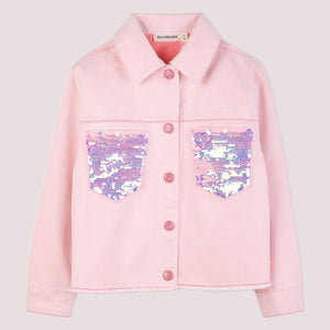 Giacca con tasche in paillettes U22156 /S51 BILLIEBLUSH 