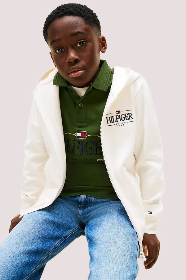 Felpa con zip e cappuccio Tommy Hilfiger KB0KB10362J /YBH TOMMY HILFIGER 