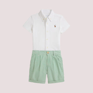 Camicia oxford in maglia e pantaloncini seersucker 320B14096 /001 POLO RALPH LAUREN 