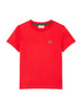 T-shirt bambino rossa in cotone a maniche corte