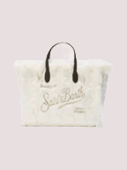 Borsa Colette bianca in lana a trecce COL0030 /01346I MC2 SAINT BARTH 