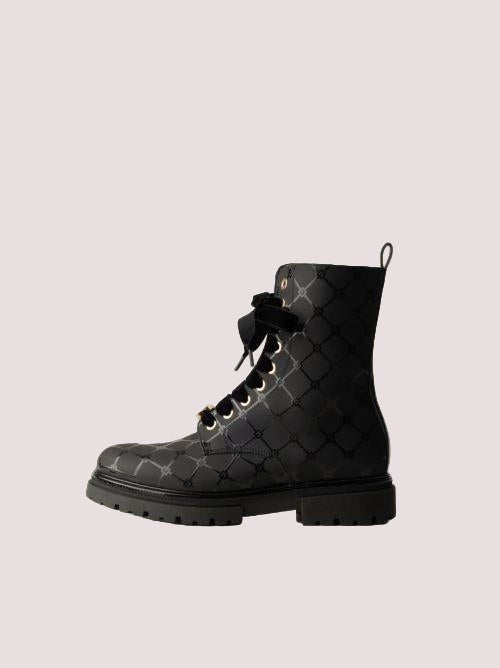 Stivaletti con stampa matelassé e dettagli dorati black F4A5 E0434 1849 /930 ELISABETTA FRANCHI La Mia Bambina 