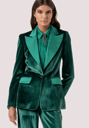 Blazer regular monopetto in velluto FQ25WJ2002W59601 /T70 FRACOMINA 