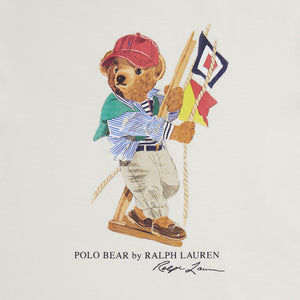 T-shirt in jersey di cotone con l'orso polo 323A12428 /001 POLO RALPH LAUREN 