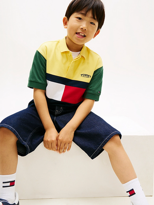 Polo color block con logo Tommy Hilfiger KB0KB10413J /ZGP TOMMY HILFIGER 