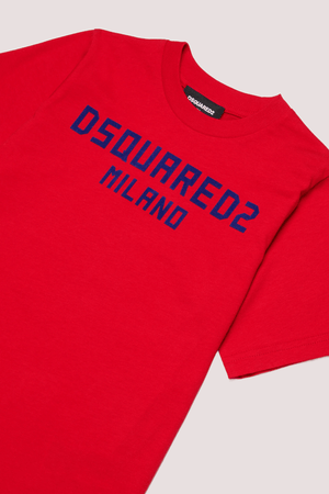 T-shirt con logo stampato sul petto DQ3164 D0015 /DQ401 DSQUARED2 JUNIOR 
