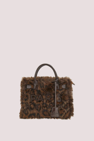 Alaska mini tote 1510 /UNICA/FUR LEOPARD RUE MADAM PARIS 