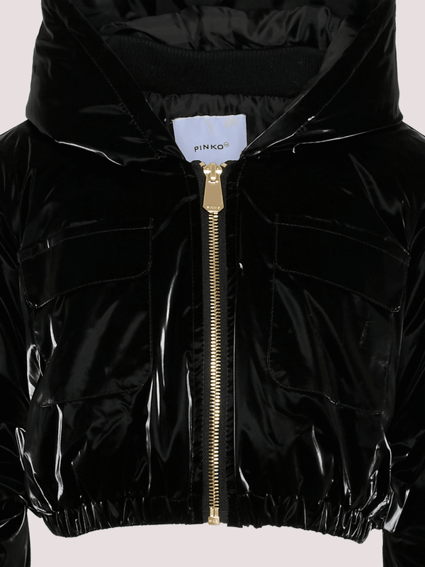 Giubbotto crop nero per bambina KFGB006 C NY030 /N000 PINKO 