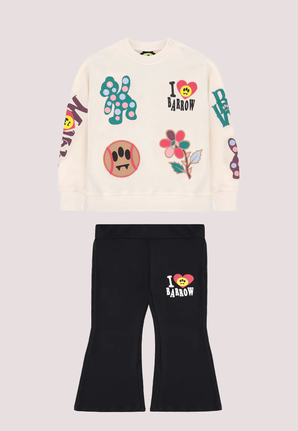 Baby set felpa e flare leggins F5BKNGSL219 /013/110 BARROW KIDS 