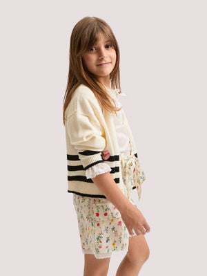 Cardigan righe fiori I9G802 7034 /150 PHILOSOPHY KIDS 
