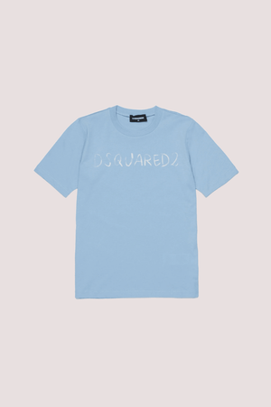 T-shirt girocollo con logo DQ3158 D0AGP /DQ814 DSQUARED2 JUNIOR 