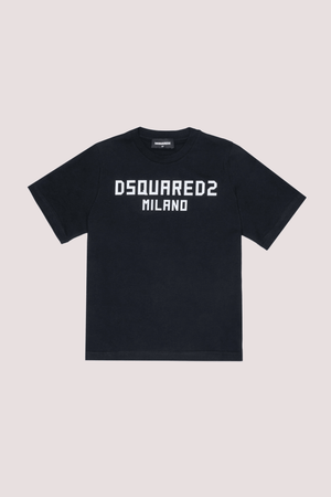 T-shirt con logo stampato sul petto DQ3164 D0015 /DQ900 DSQUARED2 JUNIOR 