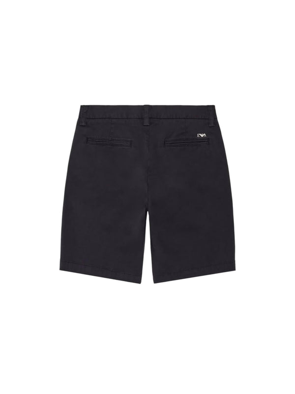 Shorts bambino blu navy in cotone stretch