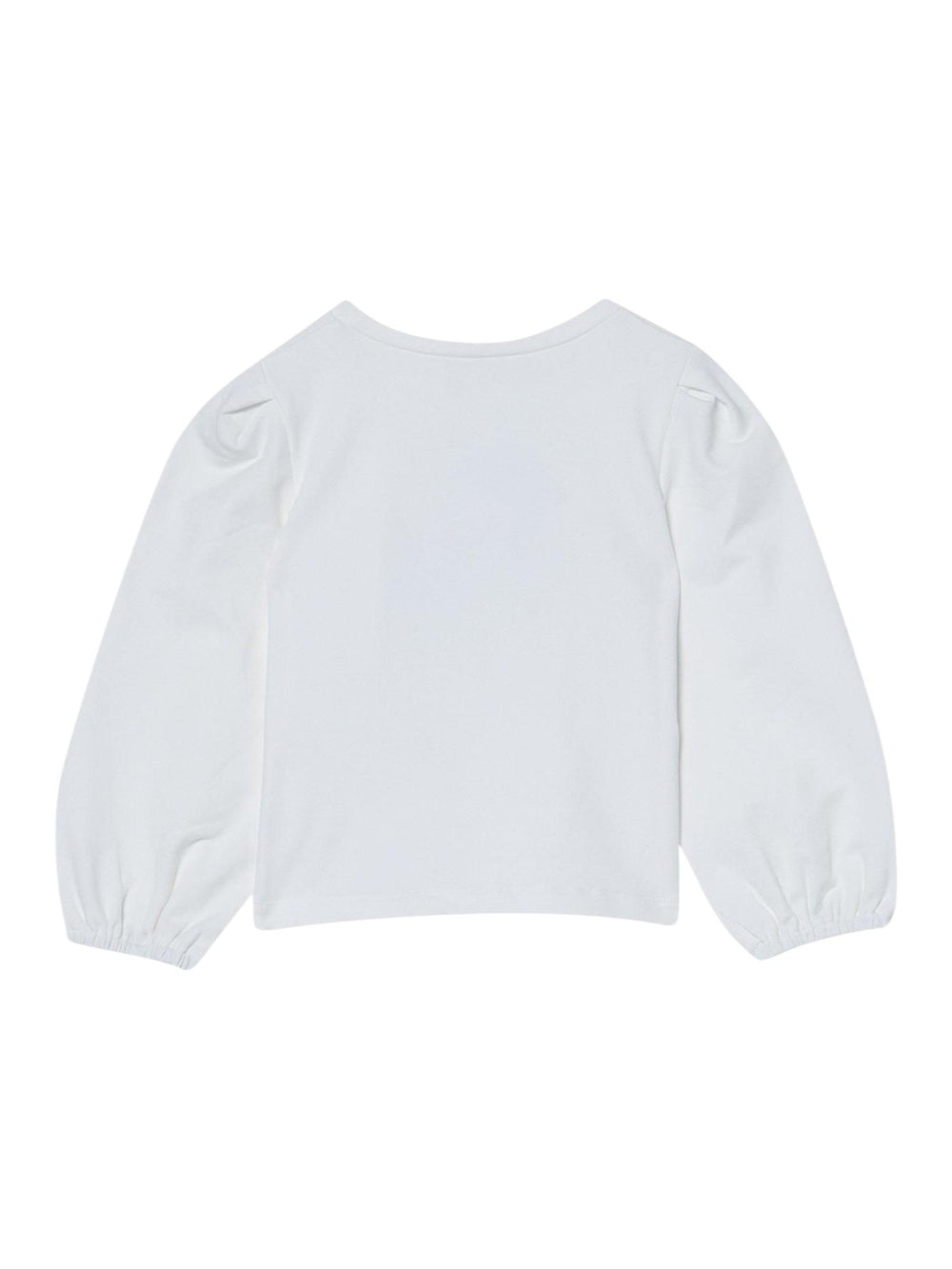 Felpa chiusa bambina bianca con ciliegie in strass blu