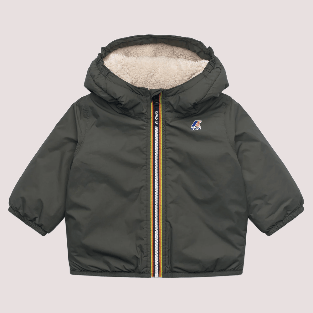 Giubbotto verde Claudine Orsetto per neonato con logo K7142RW /WMR KWAY 