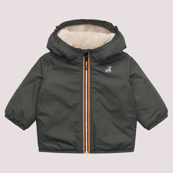 Giubbotto verde Claudine Orsetto per neonato con logo K7142RW /WMR KWAY 