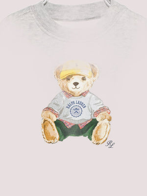 Felpa per neonato Polo Ralph Lauren Kids grigia con stampa orso 320P00514 /1 POLO RALPH LAUREN 
