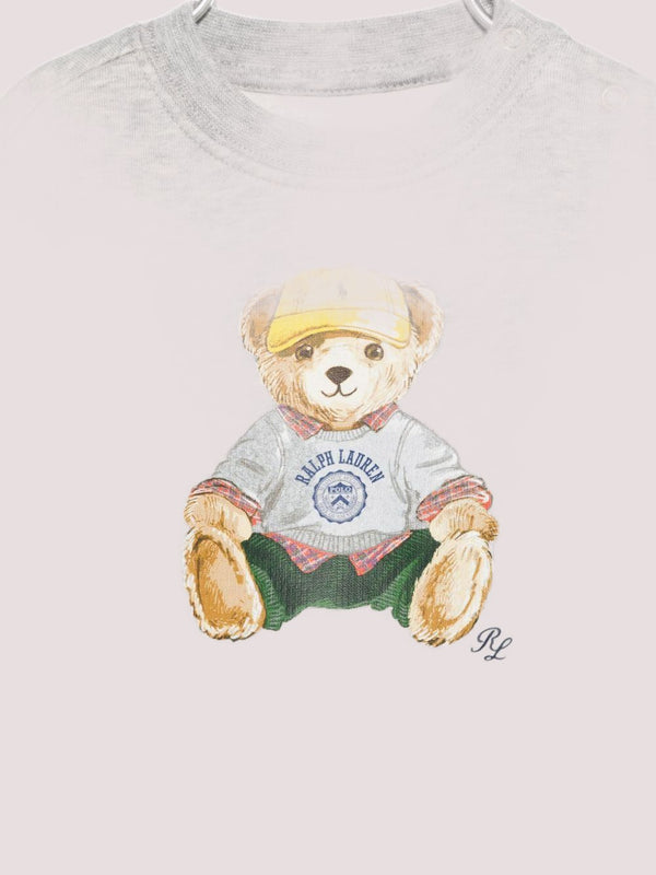 Felpa per neonato Polo Ralph Lauren Kids grigia con stampa orso 320P00514 /1 POLO RALPH LAUREN 