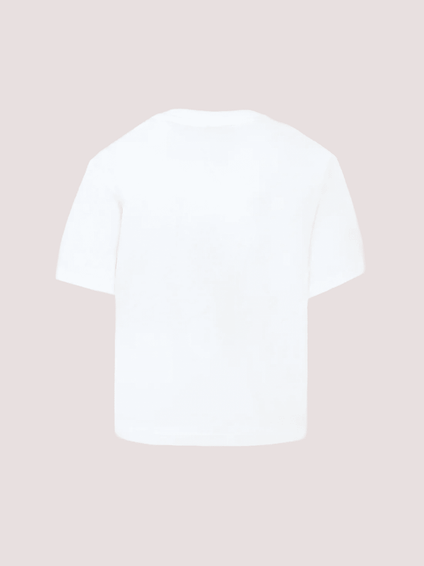 T-shirt bianca per bambina con Curb Basket N30255 /117 LANVIN 