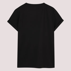 T-shirt con logo in paillettes D62694 /09B DKNY 