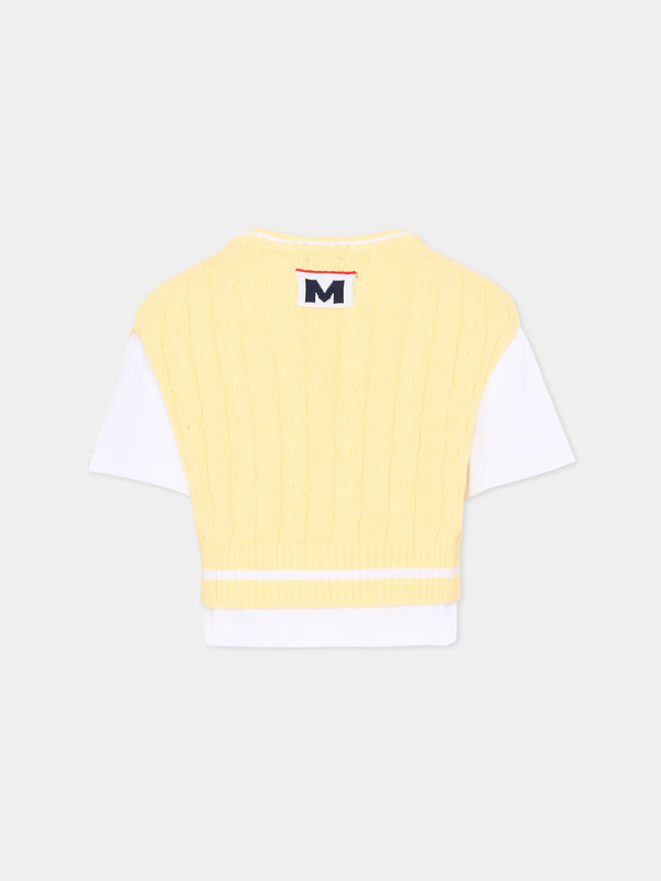 Gilet con t-shirt S6MSJGTH034 /001/79 MSGM KIDS 