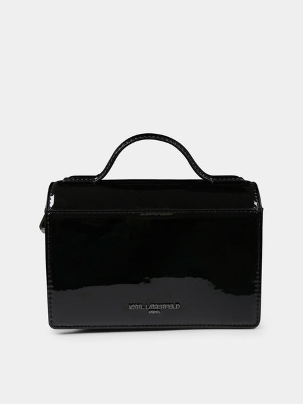 Borsa bambina nera in vernice