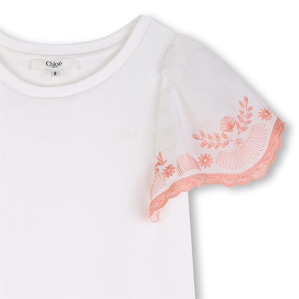 T-shirt con logo ricamato C21238 /117 CHLOE 