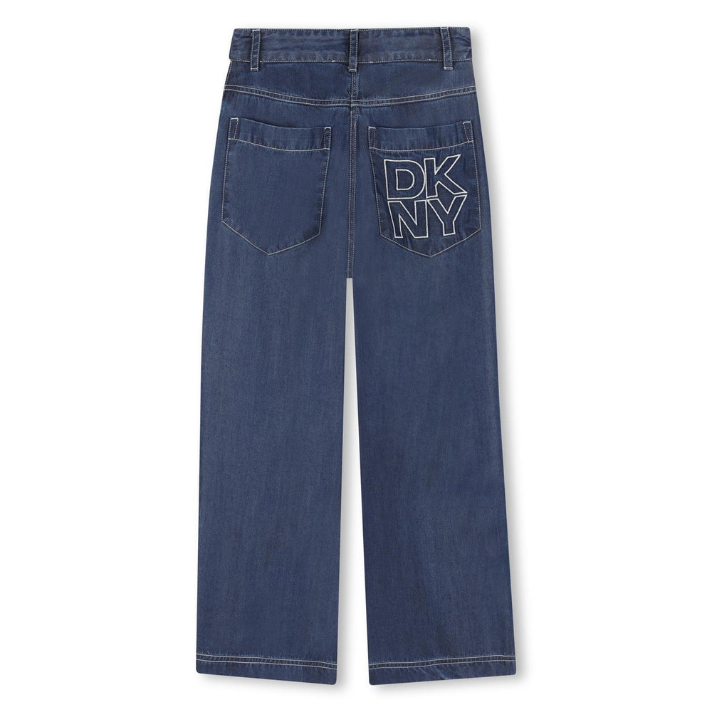Pantalone largo con logo ricamato sul retro D62582 /Z28 DKNY 