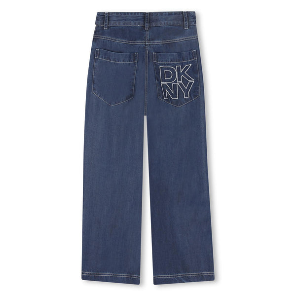 Pantalone largo con logo ricamato sul retro D62582 /Z28 DKNY 
